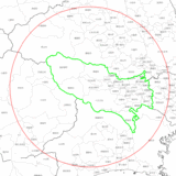 多摩の中心（？）－多摩の最小包含円