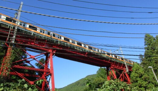 JR青梅線の奥澤橋梁